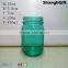 470ml Green Color Glass Mason Jar With Scale Line For Salad