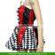 New Women's Halloween Adult Harlequin Jester Fancy Dress Cosplay Honey Clown Costume Ladies