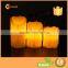 3pcs wireless remote control battery operated led flameless candles lights set