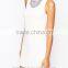 Latest design sleeveless casual shift dresses white shift dress women
