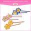 new arrival polymer hair pins clay pink blue purple flower shape hair nickel free bobby pin for girls