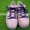 Pink high end fashion canvas shoes LACES