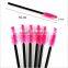 Hot selling 50 pcs/pack One-Off Disposable Eyelash Brush Mascara Applicator Wand Brush black yellow blue pink rose red