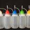 30ml Softer PE Plastic Needle Dropper Bottles for E Juice with Needle Tips Colors Caps