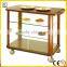 hotel wood service trolley food service designs trolley with glasses