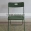 Outdoor chair furniture metal folding chair with PVC cushion seat and back