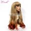 Fashion Pretty Tangle Free Customized Long Wave Human Hair Wig