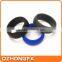 men custom black silicone finger ring