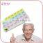 Multicolors 7 Days Weekly Morning Noon Afternoon Evening Pill Box