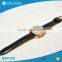 2015 women fashion diamond alloy case black PU strap watch geneva