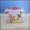 2015 High quality cute candy tin can with plastic handle and locks