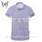 latest fashion design short sleeve check dress shirt for man