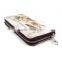 Sweet Lady Style Printing Pattern Metal Zipper Long Wallt Design Women pu Leather Wallet