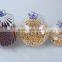 unique shape glass containers with flower shaped lid glass sugar container