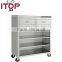 Stainless Steel AISI201 Movable Cabinet With 4 Drawers