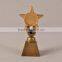 Star shape resin trophy for commemorating