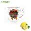250ml double wall glass beer mug with handle