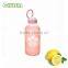 borosilicate glass drink bottle/sports water bottle with silicone cover and handle and straw wholesale