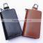 Zipper lock business style car key chain key wallet PU leather key wallet pouch