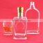 clear 50cl liquor bottles gold aluminium cap glass wine bottles emboss vodka bottle