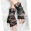 Short Cheap Fingerless White Lace Gloves