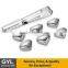 6PCS Heart-shaped Stainless Steel Whiskey Chilling Ice Stones W Tongs
