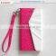 Pink and White PU Synthetic Leather Diamond Phone Case Cover for Samsung Galaxy