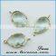 Hot sell Beautiful various shape+color silver frame glass gemstone pendant