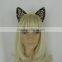 2016 new party animals ears headhand leopard cat rivet ear hairpin and long tail