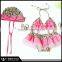 Wholesale Hot Cute Leopard Two-Piece Girls Bathing Suit