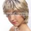 Blonde dye omber color synthetic hair style wig, short hair wigs for women