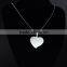 Fashion jewelry 316l stainless steel heart shape pendant necklace for women men