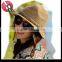 Colorful foldable straw sun hat