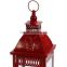 red color Led iron metal lanterns for home decoration