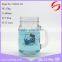 480ml hello kitty logo glass mason jar with factory price honey/jam bottle glass