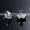 Stainless steel round bezel zircon fashion women earrings wedding jewelry 6730567
