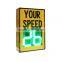 High quality road safety LED flashing warning signal light radar speed sign