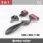 hair loss treatment dermaroller micro needle therapy 600/180/1200 pins stainless 3 in 1 derma roller for face and body treatment