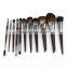 NEW&Popular 11pcs long handle professional makeup brushes set with high-grade sandalwood handles