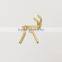 High quality small through-hole copper plating bend brass pipe fitting