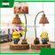 resin decorative cartoon Minions eye protection battery operated led study reading desk table night light lamp