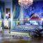 Bisini Luxury Leather Bedroom Furntiure Set, Antique Royal Bed Room Furniture, Luxury Leather King Bed
