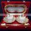 Wedding gift gold and silver plated bowls spoon tray set