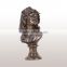 Imitation bronze color resin female bust sculpture for home decoration