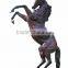 animal metal bronze garden bronze rearing horse sculpture
