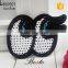 Fashion wholesale girl dress custom shield sequin applique for blouse