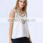New Design Clothing Manufacturers Round Neck Sequin Embellish Top For Women