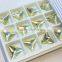 triangle shape flat back glass sew on pendant for jewelry making