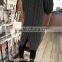 Fashion baby girls grey colour turtle neck cotton long sweater with furcal