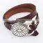 new design 2015 leather wrap bracelet I Love You heart buckle leather wrap bracelet custom logo letter buckle leather bracelet